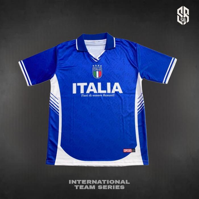 Jersey Italia Vintage World Cup Series Jersey Bola Fantasy Retro Jersey Piala Dunia 2026/2027 Full