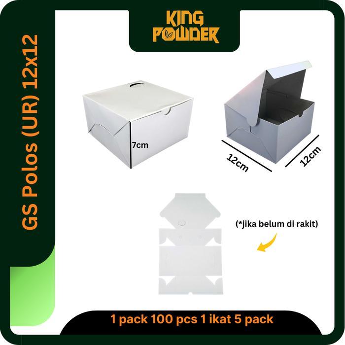 Bisa Grab Dus Snack Polos Putih 12X12 Dus Snack 12X14 Dus Snack 12X16 Box 1Pack Isi 100Pcs