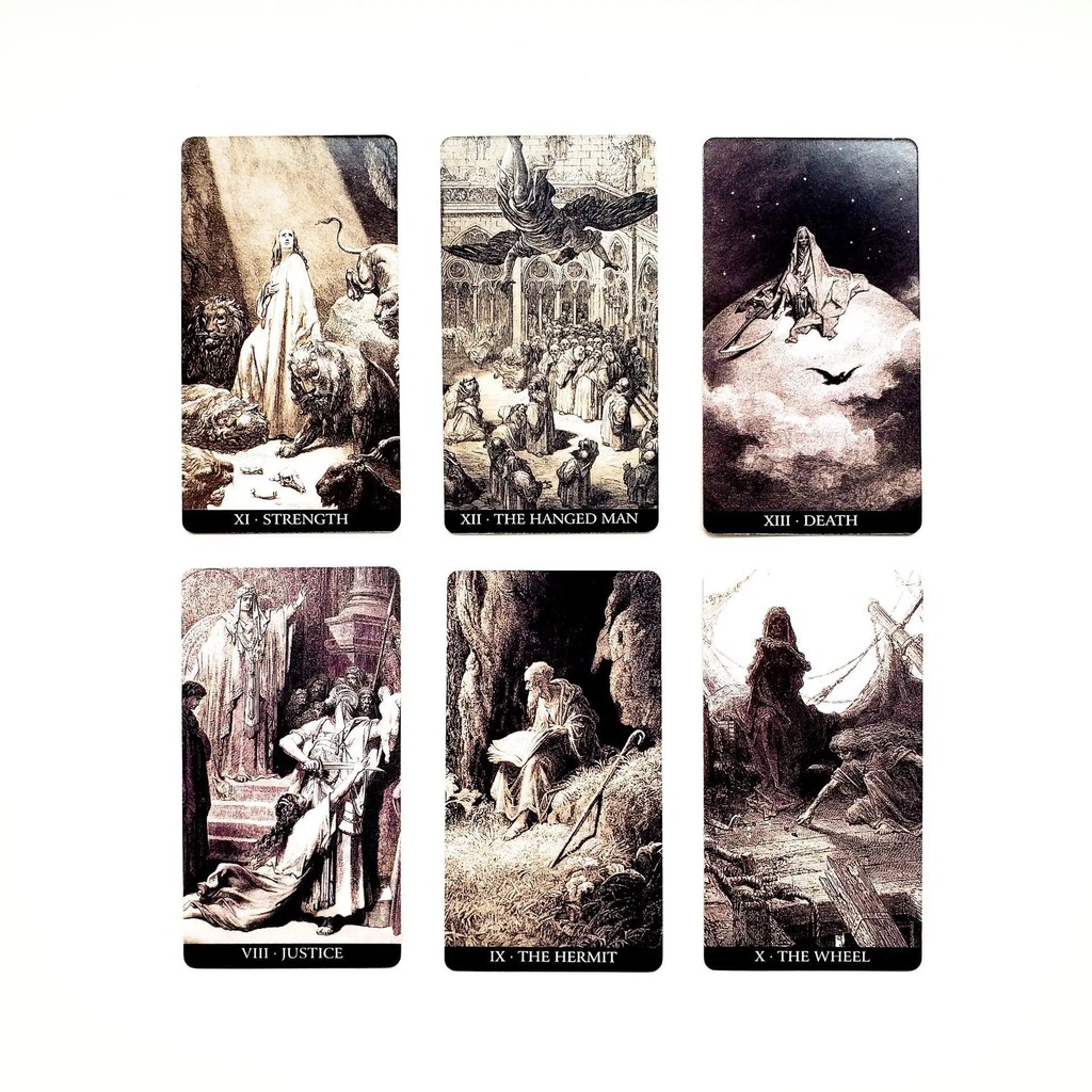 78pcs Gustave Dore Tarot Card Family Party Entertainment Board Games Witch Divination Game Oracle
