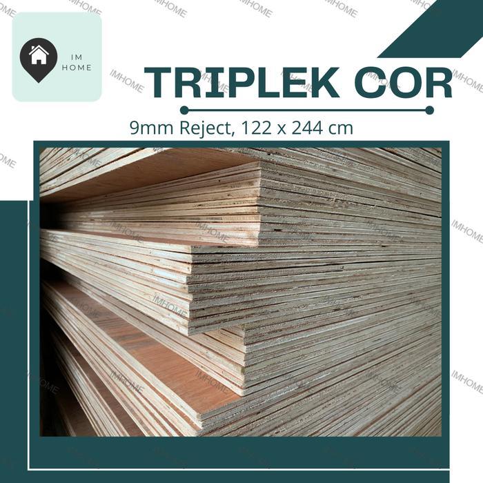 READY Triplek Cor / Triplek 9 mm Grade MC ukuran 4x8 feet