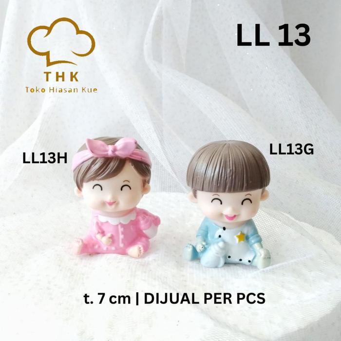 LL13 - Hiasan Kue Cake Topper Boneka Baby Bayi 1 pcs