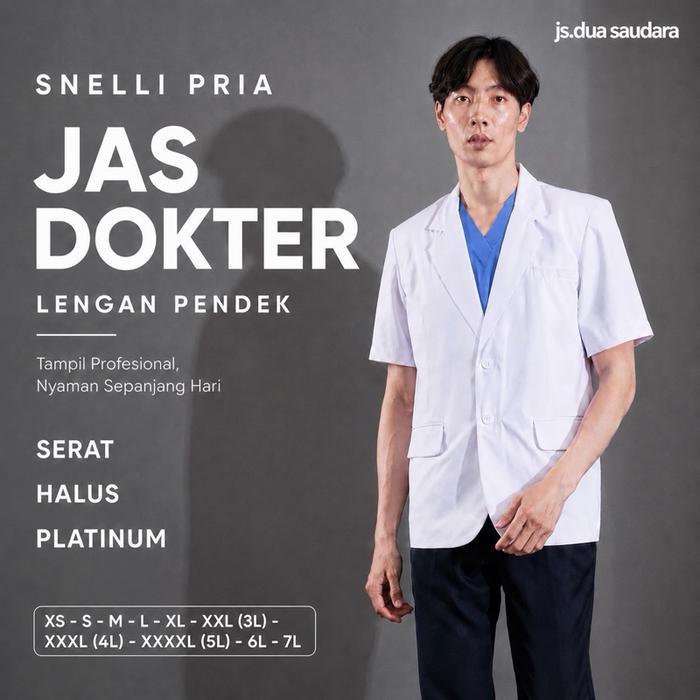 Jas dokter pria / sneli dokter pria / jas putih / jas koas / baju dokter cowo / jas dokter cowo