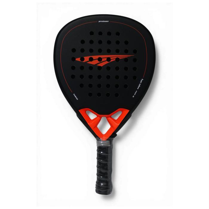 Raket Padel Proteam Raket Obsidian Hitam Merah