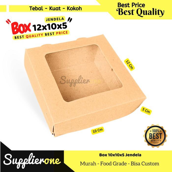 Lunch Box Kertas dengan Jendela Isi 50 Pcs untuk Ayam Dimsum