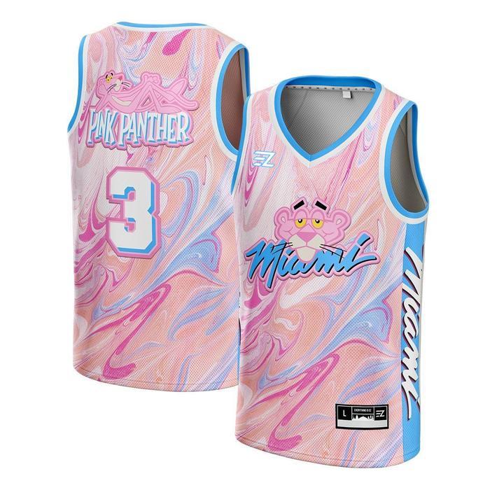 [ORIGINAL] Jersey Basket Miami Pink Panther PINK - Swingman Bola Basket Baju Kaos T-Shirt Tshirt