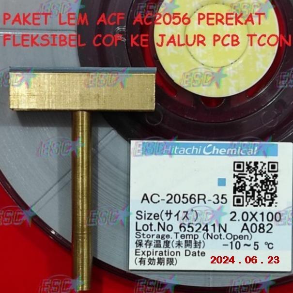 Paket Lem ACF AC 2056 Perekat Fleksibel Cof Ke PCB TCON +Mata Solder T Untuk Memperbaiki COF LED TV