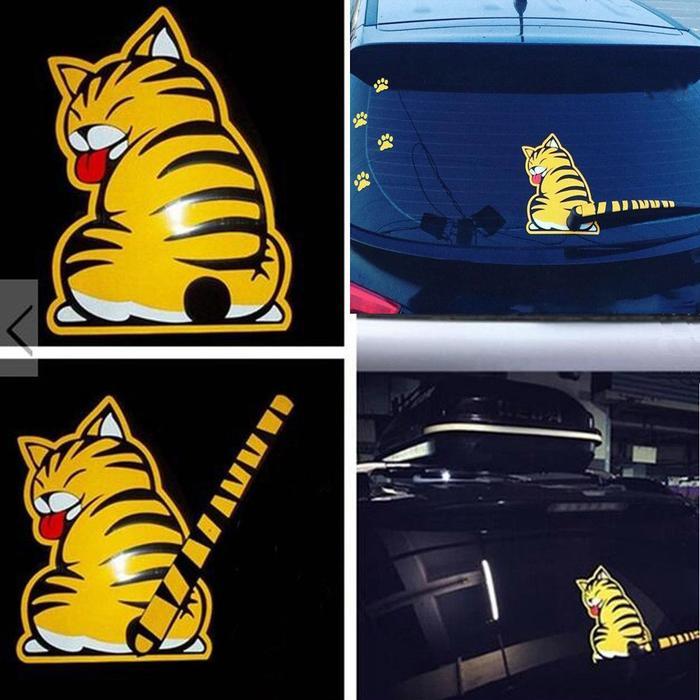 Stiker Kaca Belakang Mobil Kucing Stiker Kucing Lucu Stiker Wiper