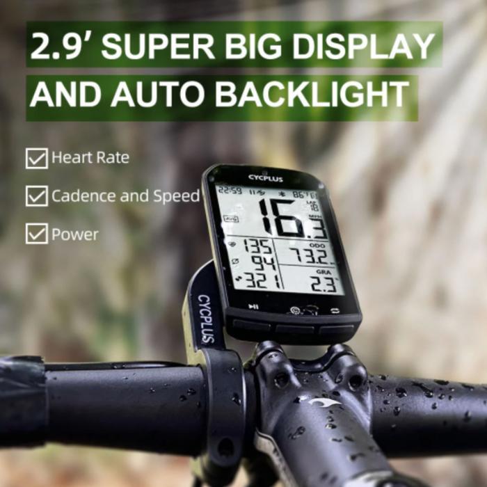 Cycplus M1 Gps Bike Computer Speedometer Sepeda Ant+ Bluetooth Fullset