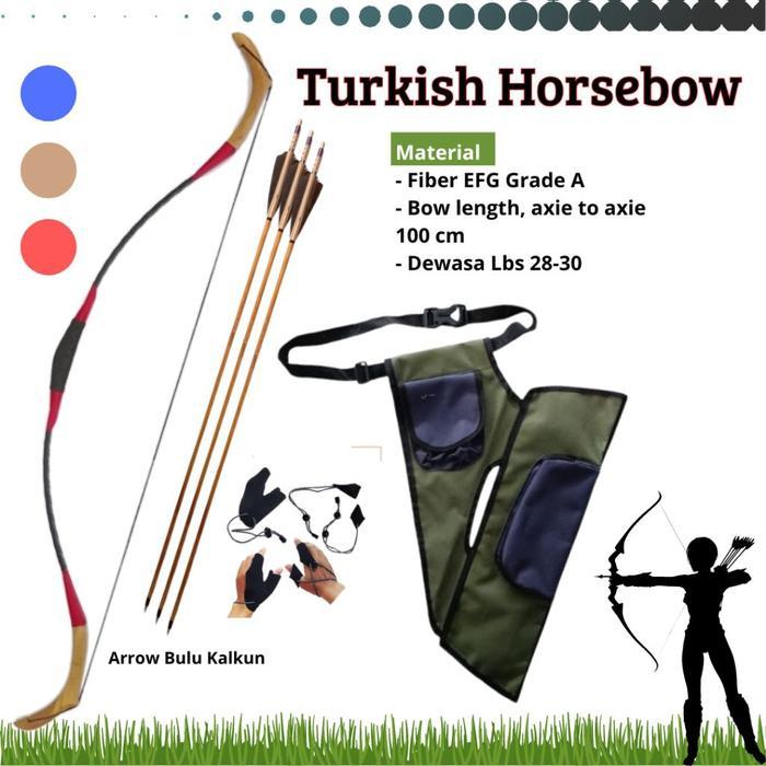 Busur Panah Horse Bow Horsebow Dewasa Lbs 30 Paket Lengkap alat panahan