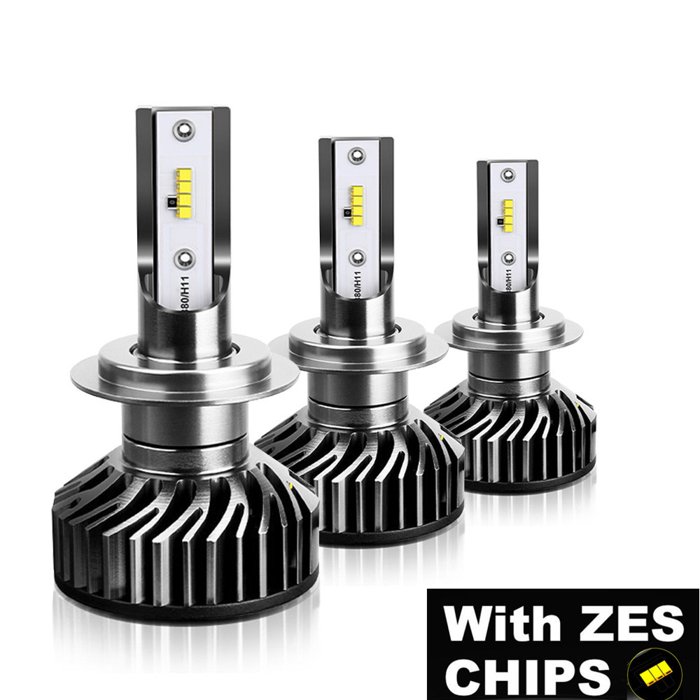 2PCS with Zes Mini CANBUS h7 LED H4 lamps for car Headlight Bulbs HB3