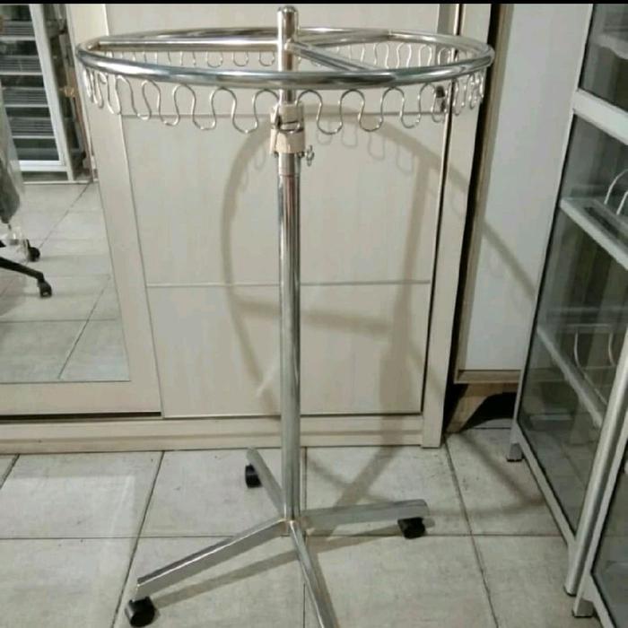 Starindo Jemuran Bulat Besi Chrome Jemuran Gantung Jemuran Gamis