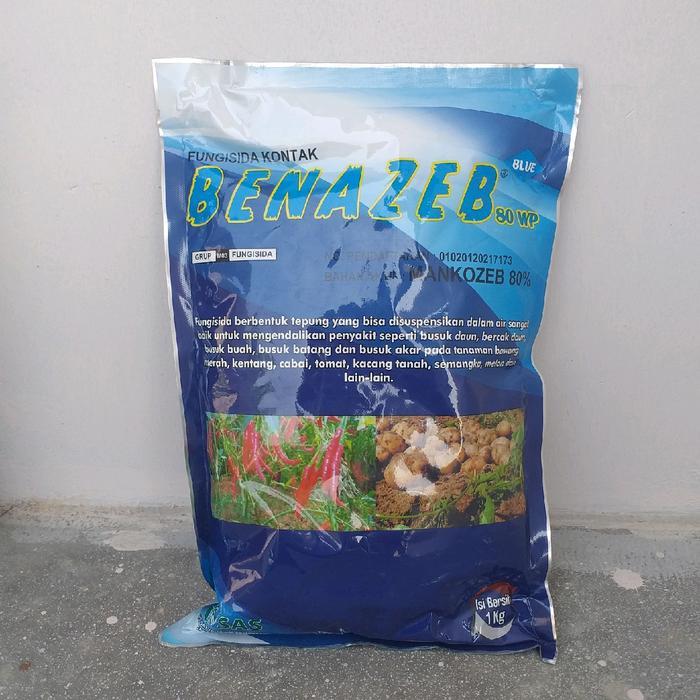 ` Fungisida Kontak Benazeb 80 WP Mankozeb Biru