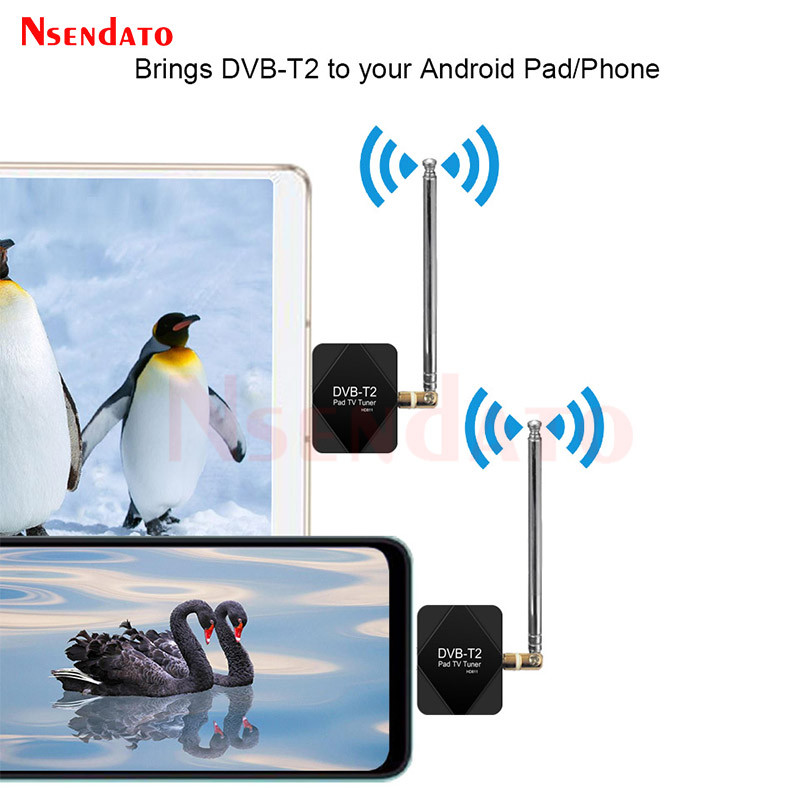 USB Type C DVB T2 DVBT2 Pad Mobile TV Tuner Receiver Type C DVB-T2 Pad TV Tuner Stick With Antenna