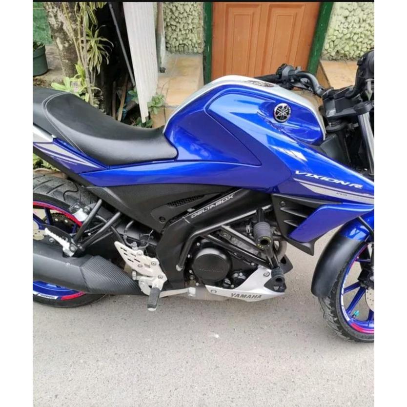 Tubular Crashbar New VIXION Old R Plus Jalu Agna Full Hitam Pelindung Body