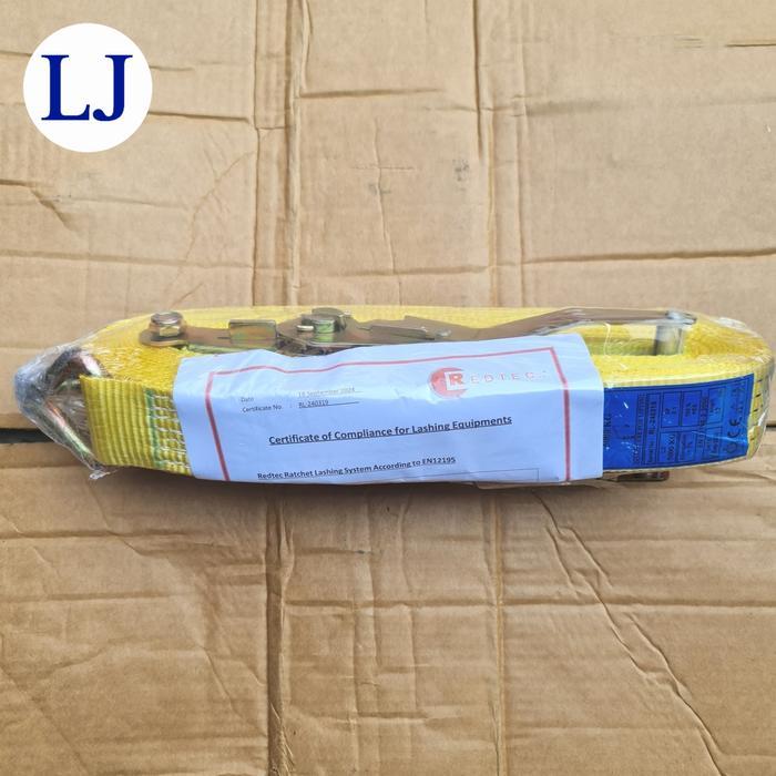 RedTec Webbing Cargo Lashing 5 Ton x 10 Meter Ratchet Tie Down / Track Belt 10 Mtr