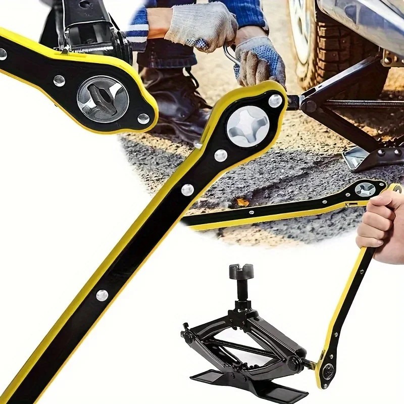 Auto Labor Saving Jack Ratchet Wrench Tire Jack Removal Wrench Cross Jack Labor Saving Wrench Jack