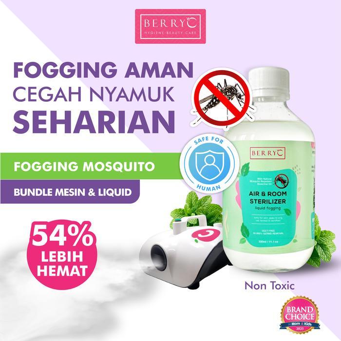 ` BerryC Mesin & Mosquito Repellent Fogging 330ml Alat Fogging & Cairan Asap Pengusir Nyamuk DBD