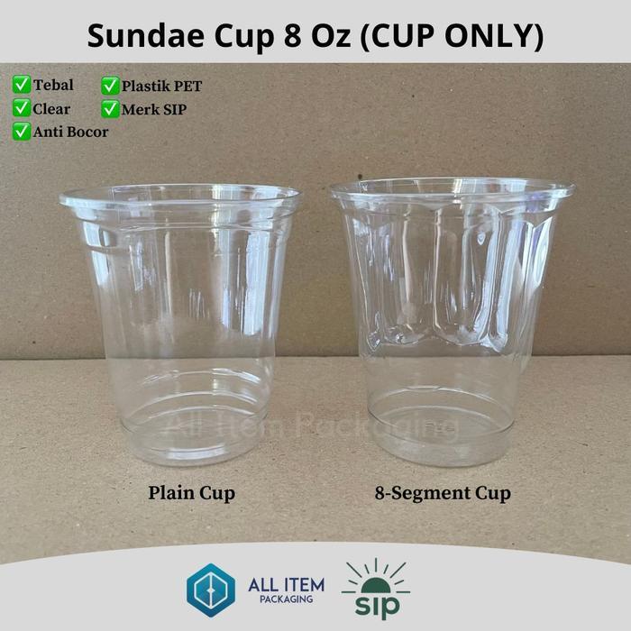 Sale Sundae Cup 8 Oz / Ice Cream Cup @50 Pcs Pet Sip 78