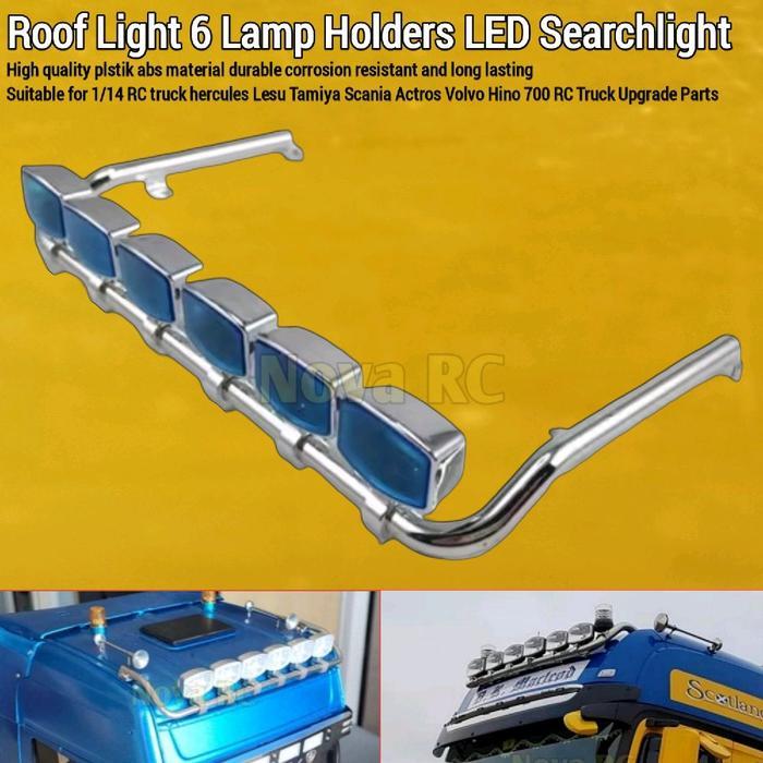 Lampu atas kabin untuk Scania, Actros, Volvo, Hino 700 rc truck 1/14 tamiya hercules lesu
