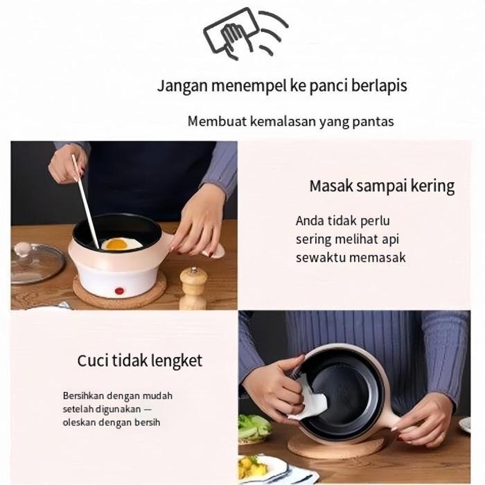 "New" seeyouPanci Listrik hot pot Kompor Listrik Mini 1.2L Kompor Listrik Pelapis Anti Lengket