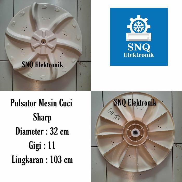 Pulsator mesin cuci sharp 1 tabung gigi 11 diameter 32 cm