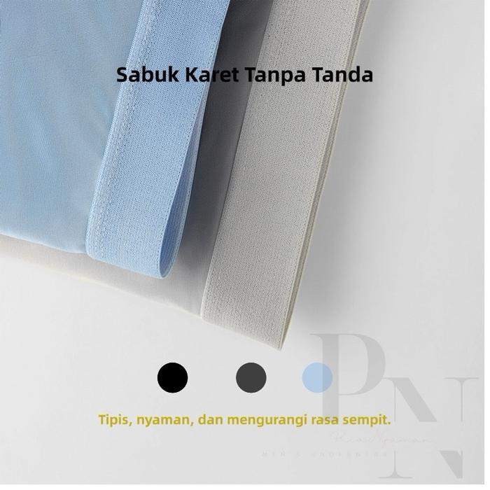 Prianyaman 3Pcs Celana Dalam Pria Premium Boxer Ice Silk, Tipis Adem Lembut, Celana Dalam