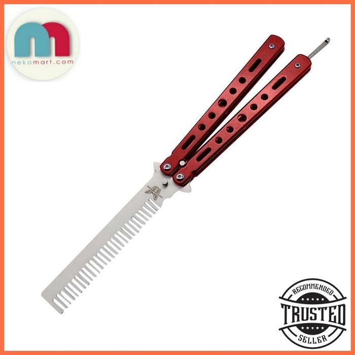 Sisir Lipat Stainless/Sisir Balisong Trainer/Butterfly Knife Trainer Tbk