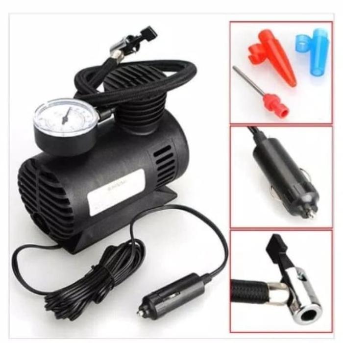 Mini Air Compressor Pompa Ban Angin DC Aki 300Psi Kompressor Kompresor