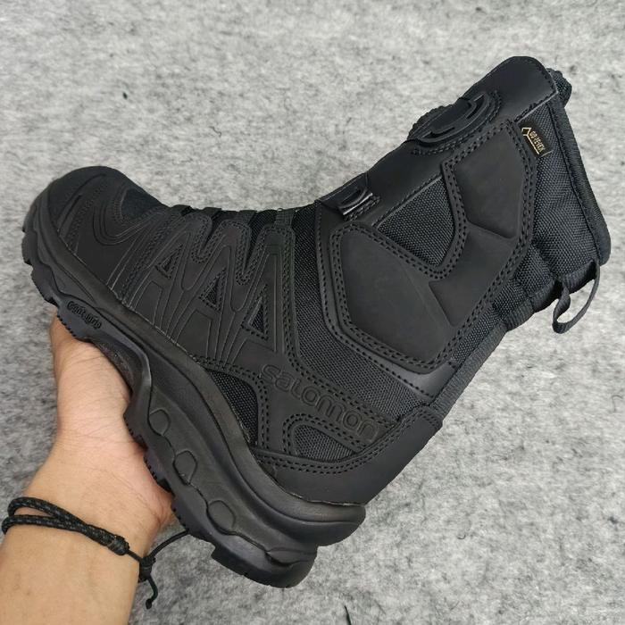 Sepatu PDL SALOMON SWIVEL ROPE 8 BOOTS Black Tactical / Sepatu PDL Salomon Hitam Tali Putar