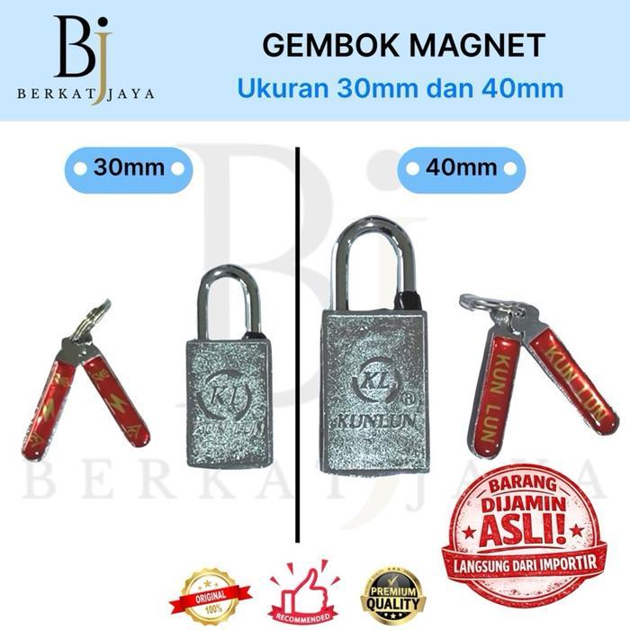 KUNLUN Gembok Magnet Anti Maling 30mm & 40 mm ORIGINAL
