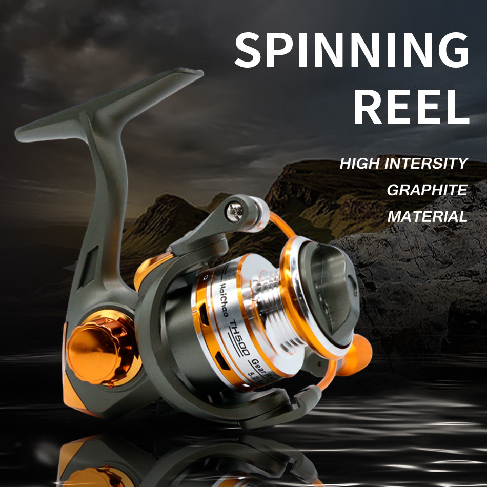 TH Ice Fishing Reel Ultralight Small Spinning Reel Fly Fishing Line Wheel Carp Spool Fishing Goods