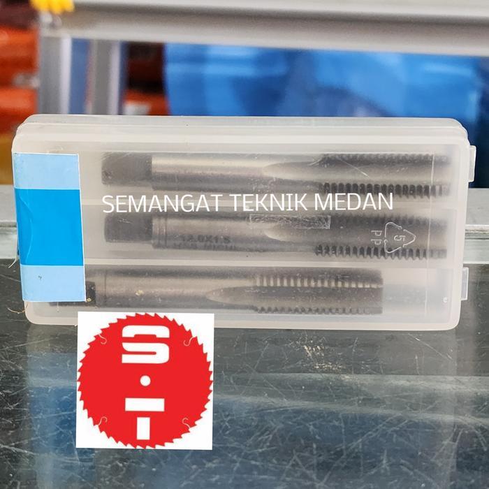 Mata Hss Hand Thread Tap M12 X 1,5 1.5 M 12 X 1,5 Set 3Pcs Nichi