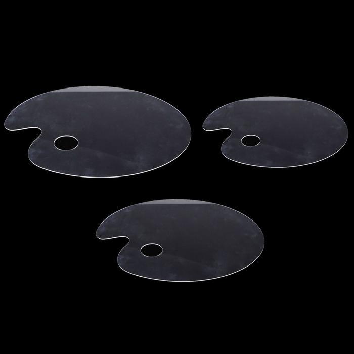 Palet Acrylik Oval Clear Acrylic Oval Painting Palette Thicknes 3Mm Palet Bening Palet Lukis Palet