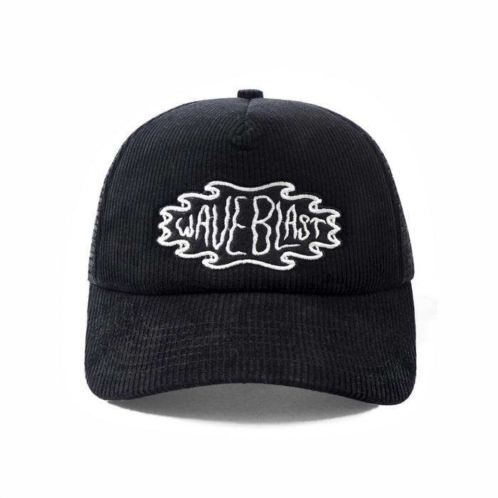 Waveblast Hat Trucker Topi Trucker Corduroy Bordir Unisex Hitam Trucker Winking Corduroy Black