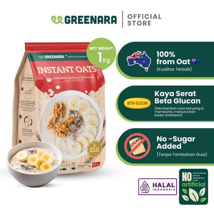 NEW - GREENARA INSTANT OAT 1KG / OAT INSTAN 1KG