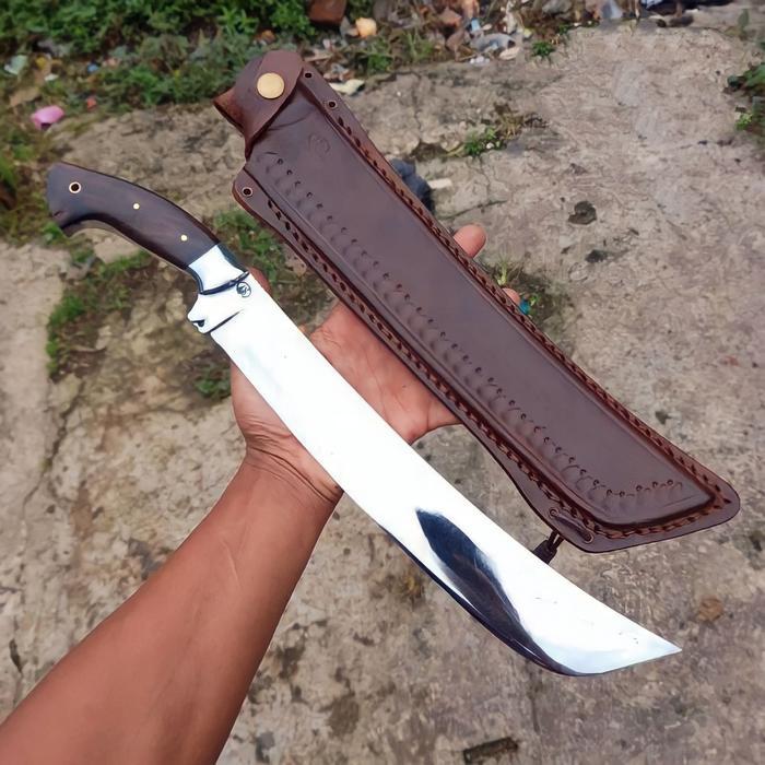 Golok Kopak Rawing Golok Kerja Kebun Dan Daging Fulltang Kulit Premium Terpercaya