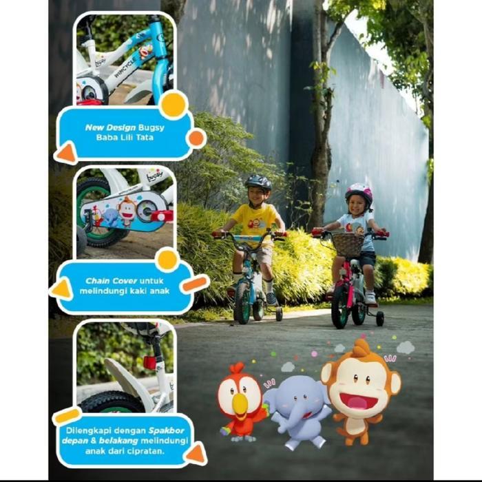 Sepeda Anak 12 Inch Wimcycle Bugsy Girl Outdoor