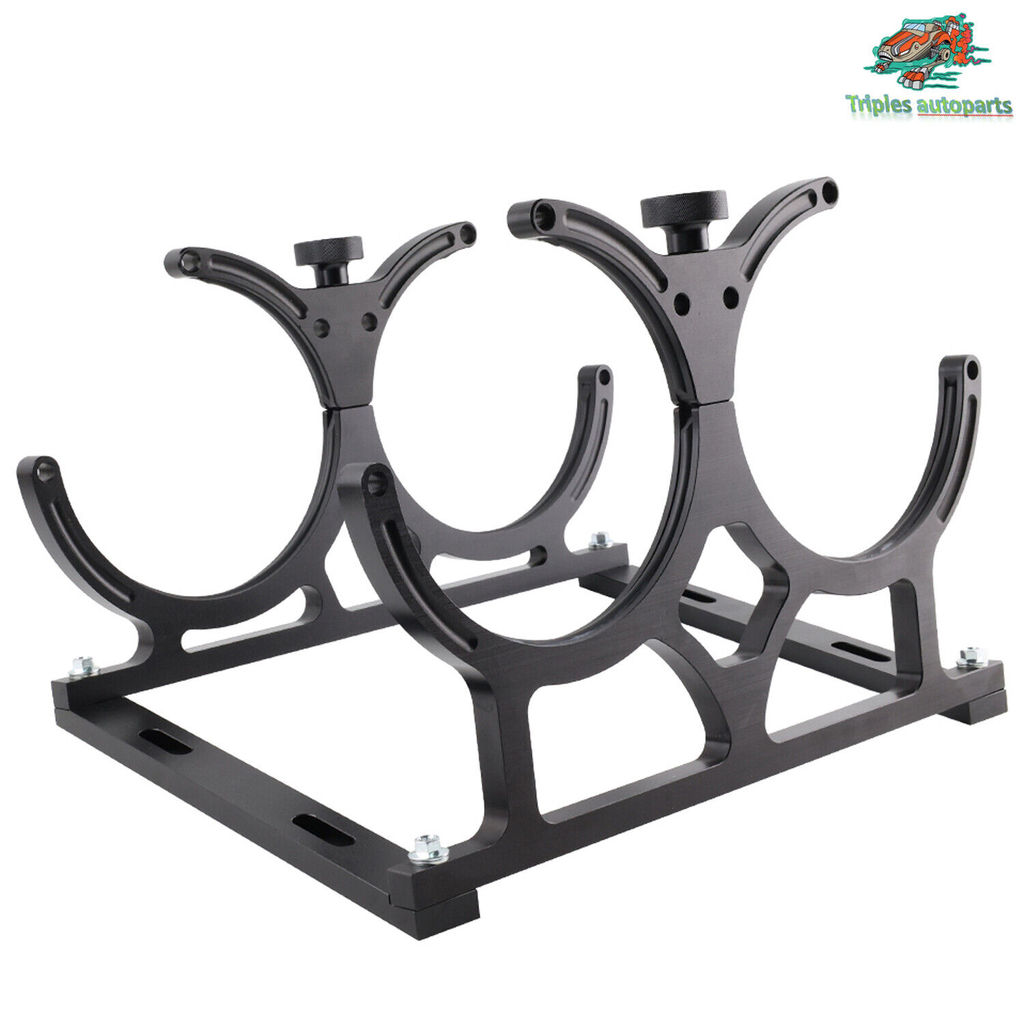 BLACK 7" NITROUS DUAL BOTTLE BRACKET HOLDER KIT FOR 10-15 LB BOTTLES ALUMINUM UPDATED