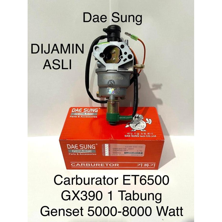 CARBURATOR ET6500 DAESUNG GENSET 5000-8000 WATT KARBURATOR 1 TABUNG GX 390 ET5000 ET5500 ET6000
