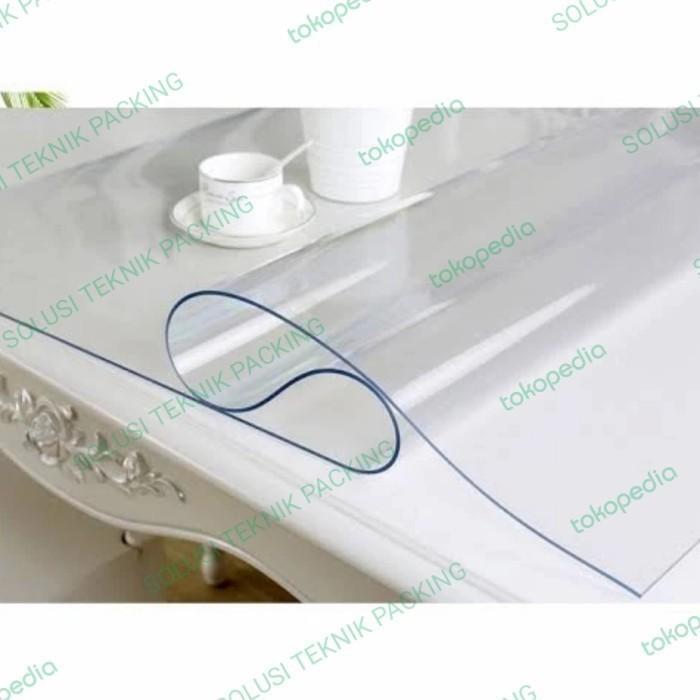 Hot Sale Plastik Taplak Meja ( Alas Meja Pvc Transparan) 0,5Mm X 120Cm X 300Cm