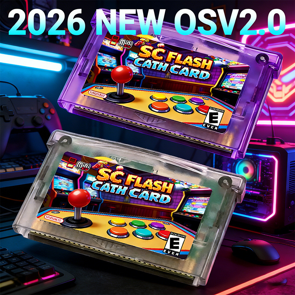 NEW SC OSV2.0 GBA FlashCard 5000 in 1 For NDS/NDSL/GBM/GBA RTC Game Cartridge With GBA/DS Games 8GB