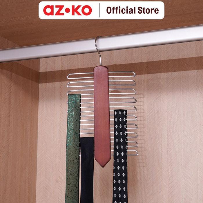Stora 15 Cm Hanger Dasi Kayu - Cokelat