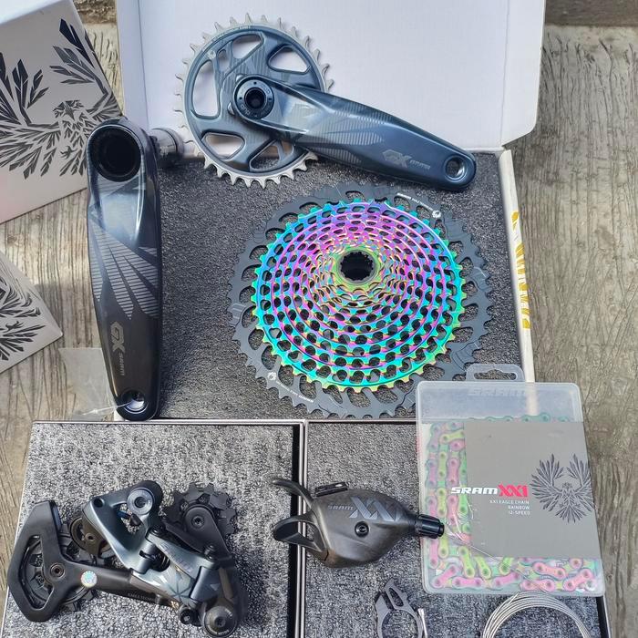 SIAPKIRIM Group Set Sram XX1 Eagle Carbon 12 Speed MIX Crank GX Eagle Lunar 32T READY STOCK