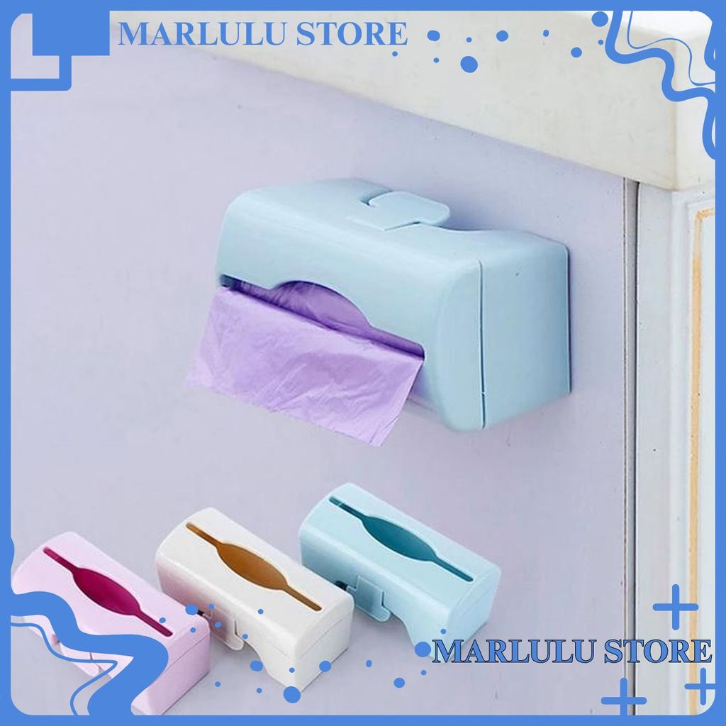 TEMPAT DISPENSER KANTONG PLASTIK ROLL KANTUNG SAMPAH TEMPEL DINDING - PUTIH PROMO GRATIS ONGKIR
