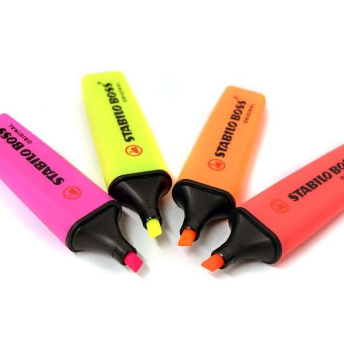"New" BOSS STABILO Highlighter / Stabilo Original Merk Boss