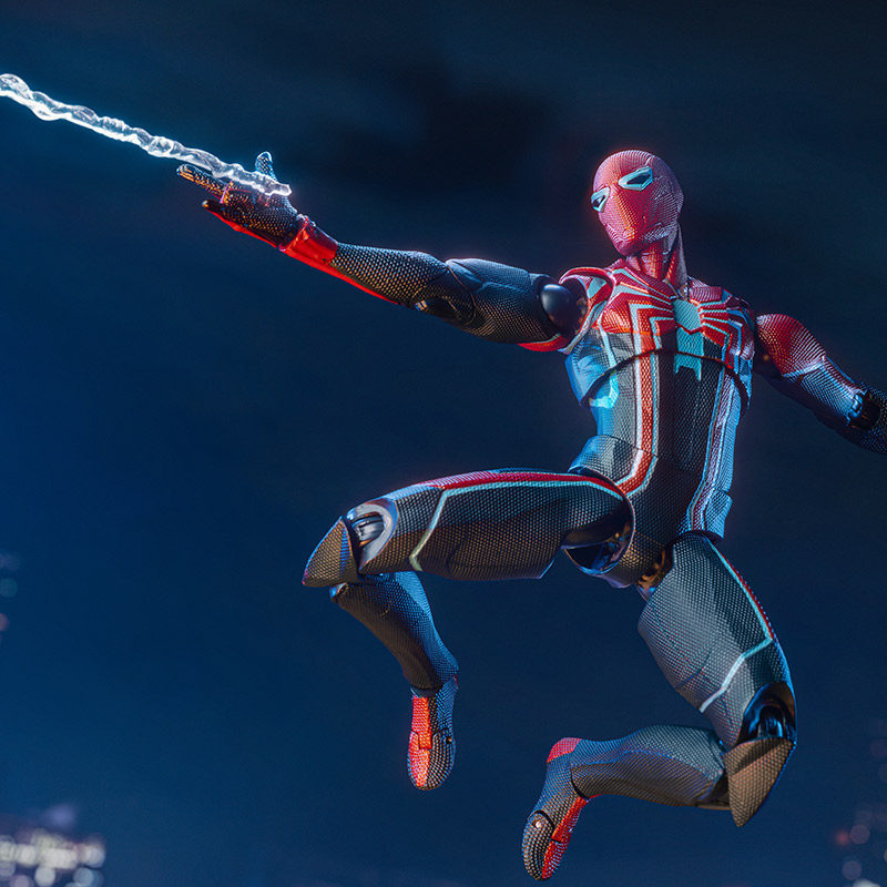 Original ZDToys Spider Man Action Figure Spiderman Anime Figures 7inch 1/10 Scale Velocity Suit PS4