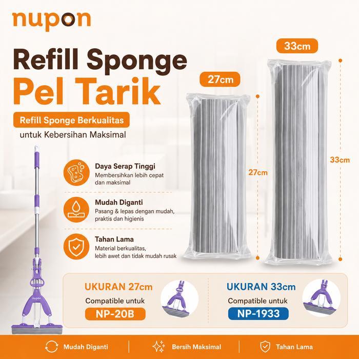 NEW - NUPON SPONGE REFILL FOLD MOP - REFILL PEL TARIK UNTUK PEL TARIK NP-20