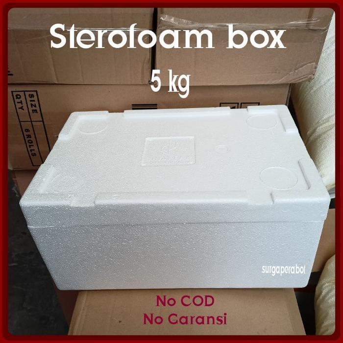 Box Styrofoam 5Kg Packing Ikan Beku Sterofoam Frozen Food Sterofom Kotak Sayur Breeding Cupang Dll