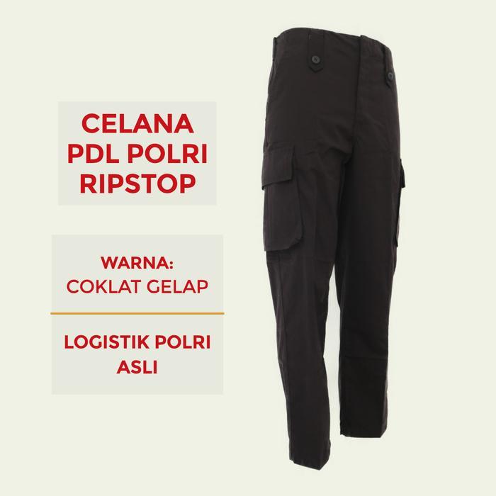PRAMUKA PDL POLRI Celana Pramuka Pembina PDL Polri Ripstop - Celana Panjang Seragam Lapangan - Ukura