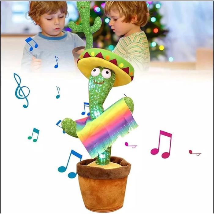 Mainan Kaktus Joget Ngomong Lucu / Boneka Kaktus Goyang Belajar Toys
